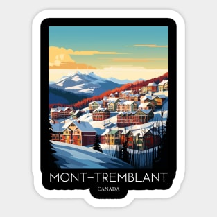 A Pop Art Travel Print of Mont Tremblant - Canada Sticker